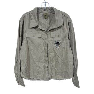 Her Universe Indiana Jones Patch Utility Overshirt Shacket Large Occult Disney